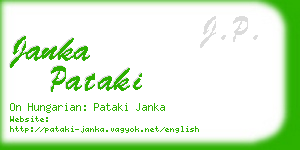 janka pataki business card